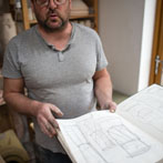 Wayne Clark in his studio 2017